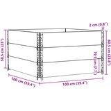  Okviri za palete 3 kom 100x100 cm od masivne borovine | shoptok.hr