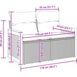  Set vrtnih sofa s jastucima od 8 dijelova bež poli ratan akacija | shoptok.hr