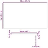  Prozorske klupice 2 kom svijetlosmeđe 70x40x2 cm masivne hrast | shoptok.hr