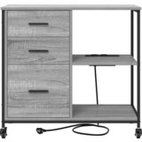 vidaXL Uredski ormar s kotačem Sivi hrast sonoma 76 x 41 x 72 cm | shoptok.hr