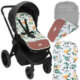 springos uložak za dječja kolica 37 x 78 cm, motiv životinja i lišća | shoptok.hr