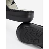 Shelvt Black women's flip-flops with leather insole | Shoptok.si