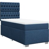  Krevet s oprugama i madracem plavi 100 x 200 cm od tkanine | shoptok.hr