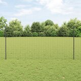vidaXL vrtnarska ograja komplet 2 siva prašno premazano jeklo 25 x 1,2 m Cene