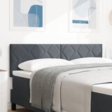 vidaXL Uzglavlje s dijamantnim blokovima Tamno sivo 160 cm Od luksuznog baršuna | shoptok.hr