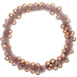 vidaXL Garland od božićnih kuglica Ružičasto zlatni 186 cm Polistiren | shoptok.hr