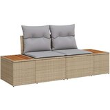vidaXL Vrtni Sofa Set Set 5 Bež Ratan 5-delni vrtni set Pravokoten | Shoptok.si