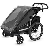 Thule Chariot Sport 2 double multifunkcionalna sportska prikolica za bicikl - 2 djece, crna | shoptok.hr