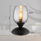 Globo 24007S - Stona dodirna lampa KUWAITA 1xE14/25W/230V crna | Eponuda.com