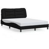  The Living Store Posteljni okvir brez vzmetnice črn 140x190 cm blago - Posteljni Okvir, (21450456) | Shoptok.si