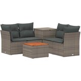  Set sofe 6 kom. Siva i tamno siva Poli Rattan i čelik | shoptok.hr