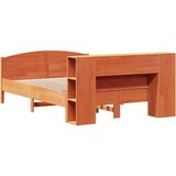 vidaXL Knjižna postelja brez vzmetnice vošč. rjava 120x200 cm borovina | Shoptok.si