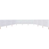  Vjetrobran s 9 panela od tkanine 1200 x 160 cm pješčano bijeli | shoptok.hr