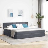  s od storage s uzglavljem Tamno siva 200 x 200 cm Baršun | shoptok.hr