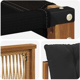  Set vanjskih sofa 3 kom. Prirodna i crna | shoptok.hr