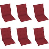  Jastuci za vrtne stolice 6 kom boja vina 100x50x3 cm od tkanine | shoptok.hr
