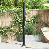  Vanjski solarni tuš 20 l PVC i aluminij Crna | shoptok.hr