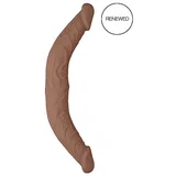 REALROCK Double Dong 14 - dvojni dildo (36 cm) - temno naraven