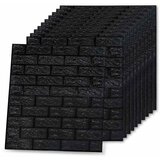  3D zidne tapete s uzorkom cigli samoljepljive 40 kom crne | shoptok.hr