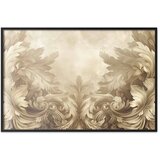  Plakat - Carved Ornaments in Sepia Shades 30x21 Crni okvir | shoptok.hr