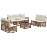 vidaXL Vrtna sedežna garnitura 8 pcs Bež poli ratan, (5000269369) | Shoptok.si