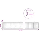  Gabion s žicom debljine 3,5 mm i mrežom 10x10 cm 850x30x50 cm | shoptok.hr