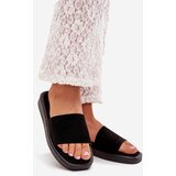Boto Ladies Platform Sandals Made Of Eco Suede Black Jorina | Shoptok.si