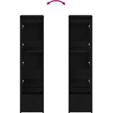  Visoka ploča crni hrast 29,5x34x119,5 cm izrađeno drvo | shoptok.hr