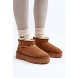 Boto Fashionable Suede Low Snow Boots Camel Nucca | Shoptok.si