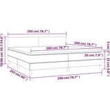  S oprugama i madracem krem 200 x 200 cm od tkanine | shoptok.hr
