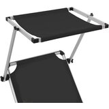  Sklopive ležaljke s krovom 2 kom aluminij i tekstilen crne | shoptok.hr