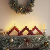 Most sa božićnim svijećama 3 pcs Crvena 39.5 x 5 x 29 cm | shoptok.hr