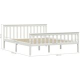  Posteljni okvir bel iz trdne borovine 160x200 cm | Shoptok.si