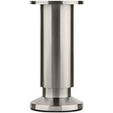 WALTECO Teleskopska noga za namještaj (Š x D: 3,8 x 3,8 cm, Promjer: 3,8 cm, Podešavanje po visini: 12 cm - 13,5 cm, Nosivost: 250 kg, Aluminij, Nikal) | shoptok.hr