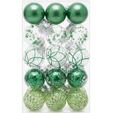  Set božićnih kuglica 30 kom. Zelena Ø 6 cm PET | shoptok.hr