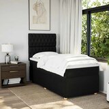  Krevet s oprugama i madracem crni 100 x 200 cm od tkanine | shoptok.hr