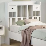  Vzglavje s predelki bela 75 cm trdna borovina, (21532741) Cene