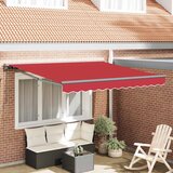 vidaXL retraktilna tenda rdeča 350x250 cm tkanine | Shoptok.si