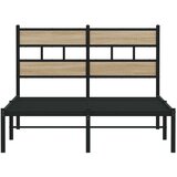 vidaXL Metalni okvir kreveta bez madraca boja hrasta sonome 120x190 cm Cijene