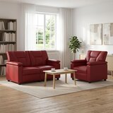  Set sofe 2 pcs Vinska crvena Umjetna koža | shoptok.hr