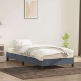 vidaXL posteljni okvir brez vzmetnice temno siva 100x220 cm žamet | Shoptok.si