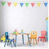 Kinder Home Dječji drveni stol s 2 stolca, komplet - za igru, crtanje, hranjenje - GHOSTS Cijene