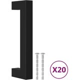  Ručke za ormarić 20 kom crne 96 mm od nehrđajućeg čelika | shoptok.hr