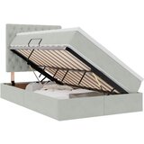 vidaXL Krevet s madracem i skladištem Svijetlo siva 120 x 190 cm | shoptok.hr