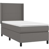  Krevet box spring s madracem LED sivi 80x200 cm od umjetne kože | shoptok.hr