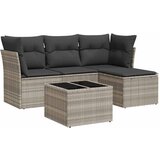 Maison Chic Seti vrtnega pohištva - Vrtna garnitura - Vrtni pohištvo set 5-delna z blazinami siv poli ratan, (21818572) | Shoptok.si
