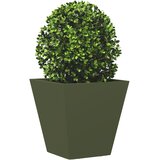  Vrtne sadilice 2 kom maslinastozelene 30x30x30 cm čelične | shoptok.hr