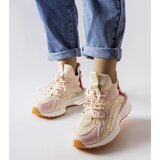 Gemre Beige-pink fabric sneakers Begins | Shoptok.si