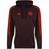 Adidas Sportska sweater majica 'FCB' čokolada / srebrno siva / neonsko crvena