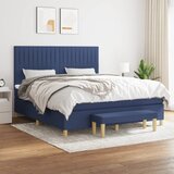  The Living Store Box spring postelja z vzmetnico modra 160x200 cm blago - Box Spring Postelja, (21514788) | Shoptok.si